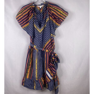 Anthropologie Ranna Gill Dress Womens XLp Petite Sybil Shimmer Mini Cotton